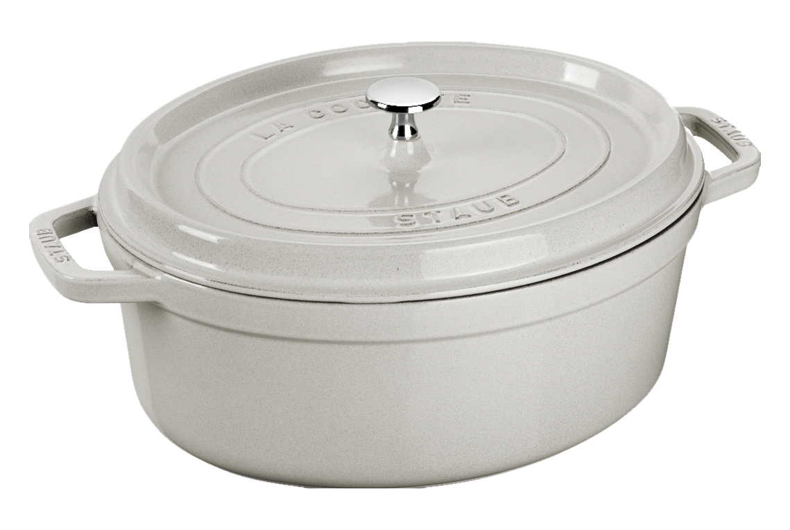 Staub Oval Cocotte 27cm/3.2L (White Truffle)