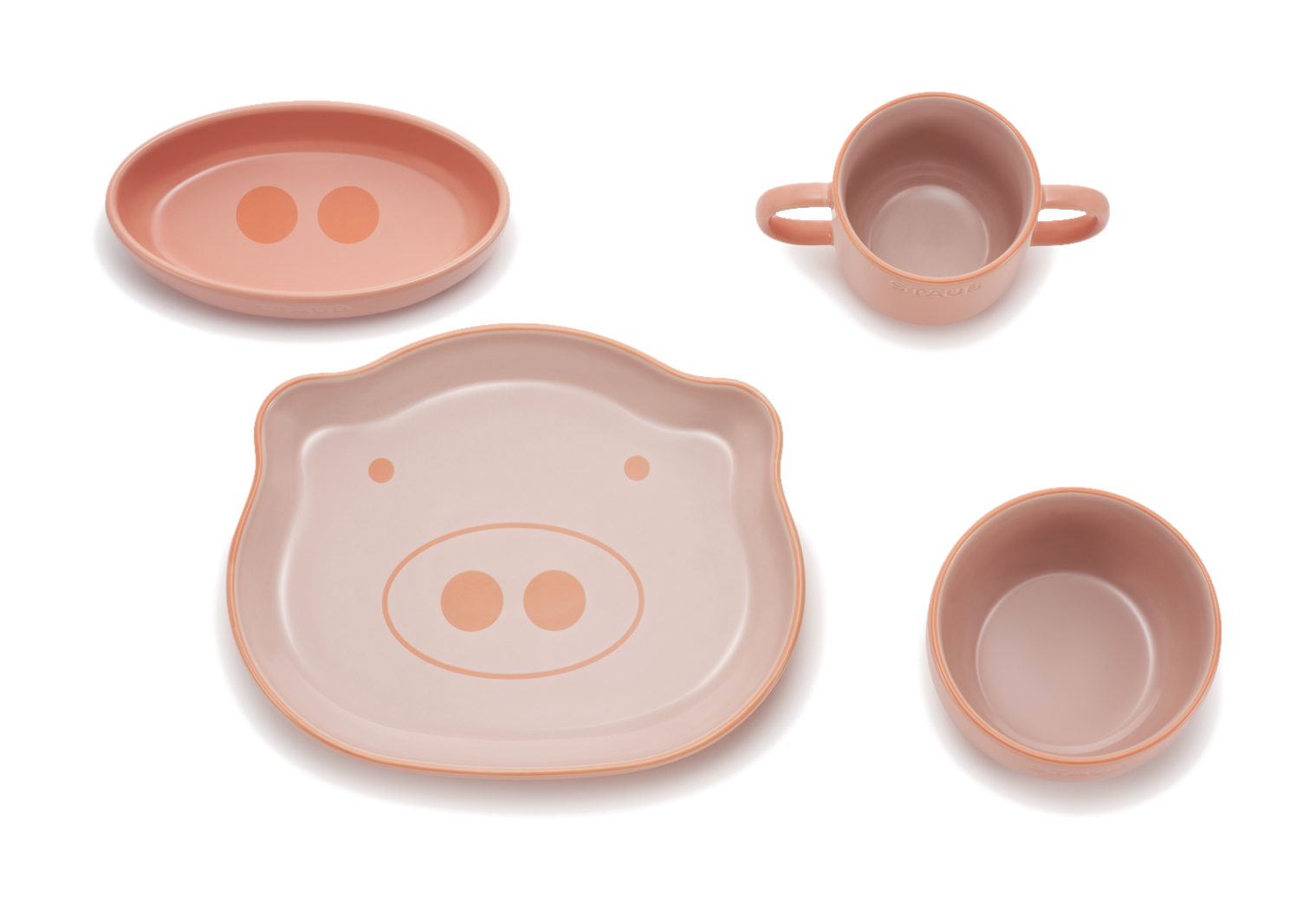 Staub Kids Tableware Set 4pcs (Pig)